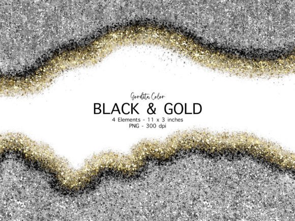 Black Glitter Border Clip Art: Elevating Digital and Print Projects