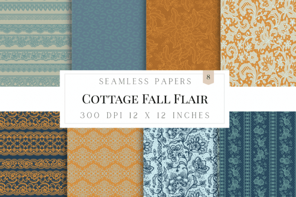Cottage Fall Flair: Rustic Digital Paper for Creative Projects