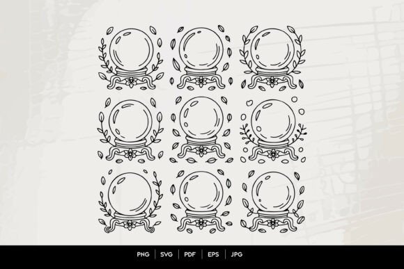 Crystal Ball Line Art: Unlock Mystical Design Potential