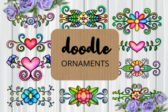 Doodle Ornamental Folk Art Flourishes: Versatile Design Elements