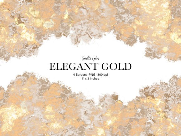 Elevate Your Projects with Elegant Golden Border Clip Art