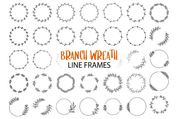 Floral Wreath with Leaves Line Frames: A Designer's Guide