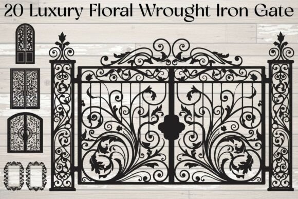 Timeless Elegance: The Luxury Floral Wrought Iron Gate Collection