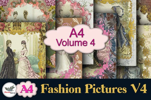 Timeless Elegance: Unlocking the Potential of A4 Vintage Fashion Journal Pages V4