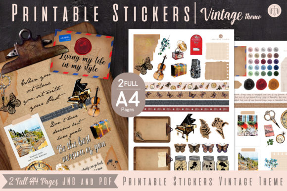 Unlocking Nostalgia: The Printable Stickers Vintage Theme Collection