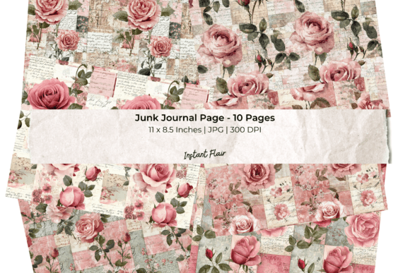 Unpacking the Vintage Rose Patchwork Junk Journal Page Bundle