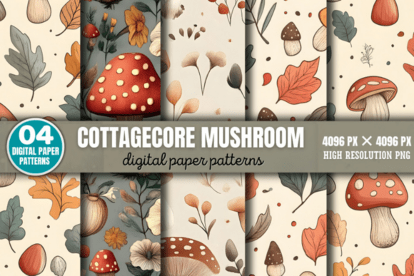 Whimsical Woodland Charm: The Cottagecore Mushroom Pattern